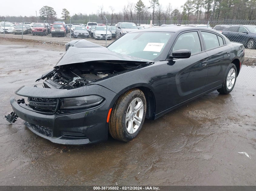 VIN 2C3CDXBG2NH104968 2022 DODGE CHARGER SXT RWD