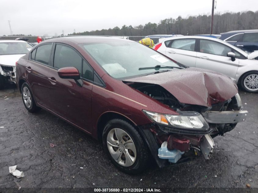 2014 Honda Civic Lx VIN: 19XFB2F57EE038035 Lot: 38735880