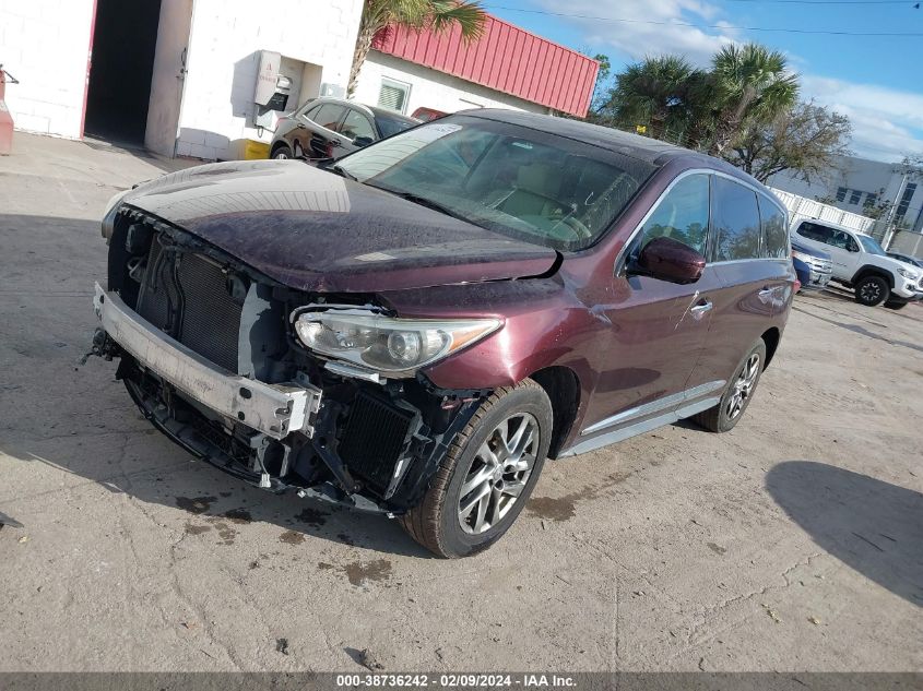 2013 Infiniti Jx35 VIN: 5N1AL0MMXDC312321 Lot: 38736242