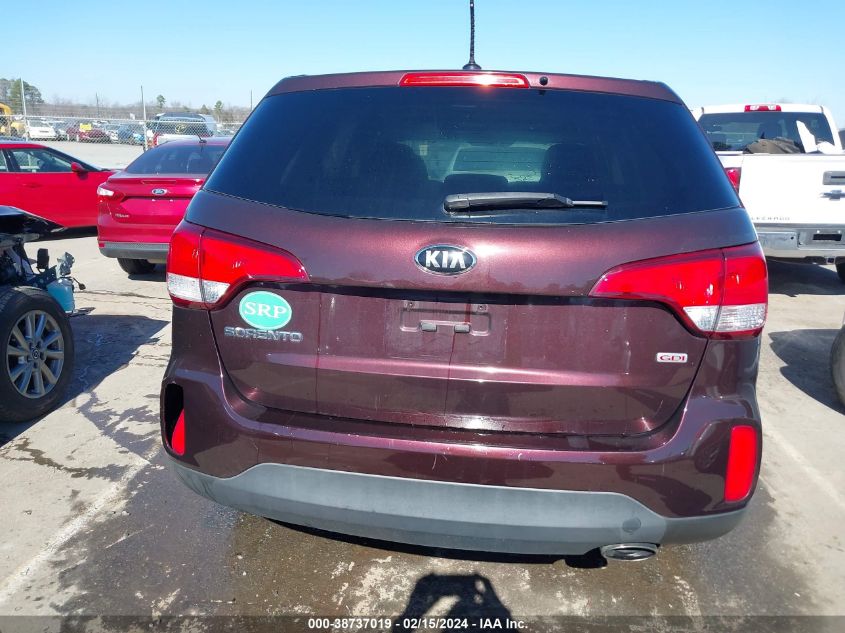 2015 Kia Sorento Lx VIN: 5XYKT3A69FG650355 Lot: 38737019