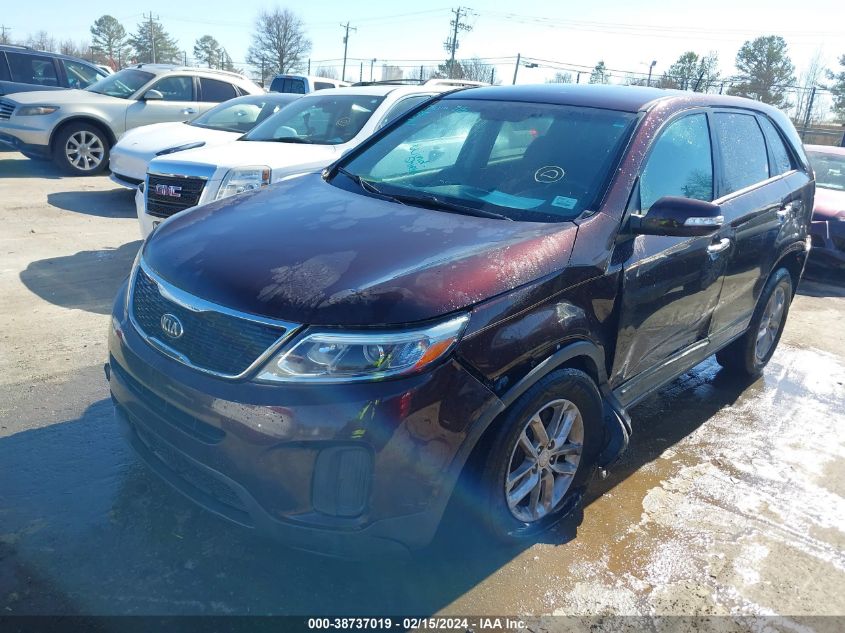 2015 Kia Sorento Lx VIN: 5XYKT3A69FG650355 Lot: 38737019