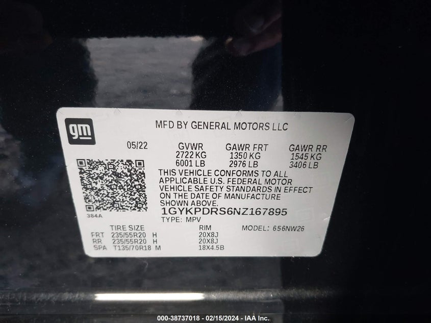 2022 CADILLAC XT6 PREMIUM LUXURY - 1GYKPDR26NZ167895