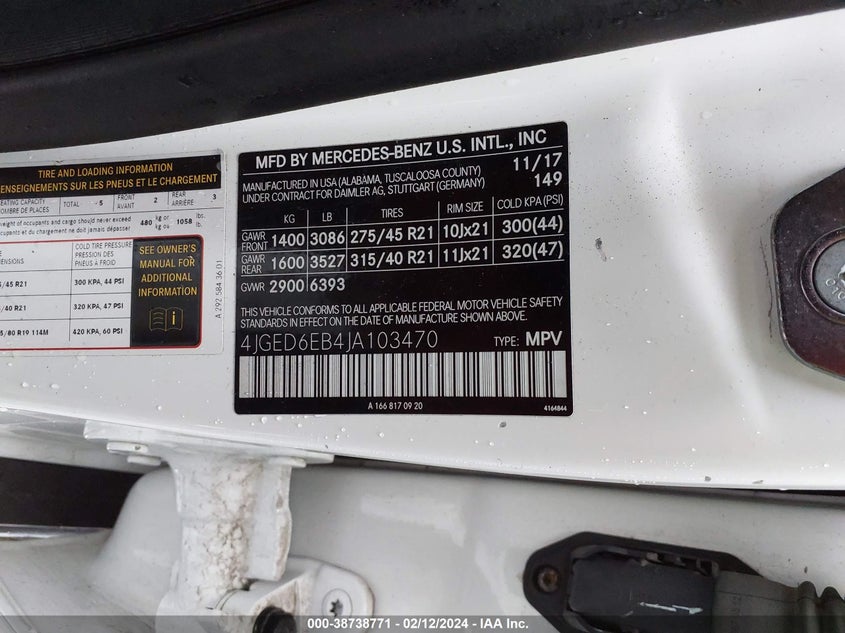 2018 MERCEDES-BENZ AMG GLE 43 COUPE 4MATIC 4JGED6EB4JA103470