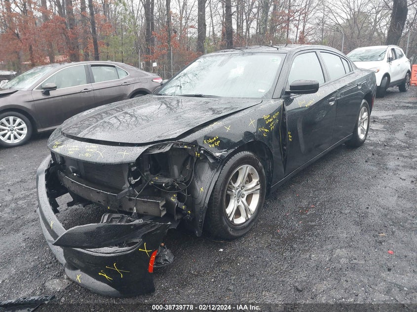 VIN 2C3CDXBG3NH254135 2022 DODGE CHARGER SXT RWD