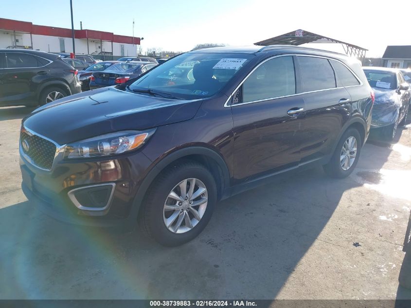 2016 Kia Sorento 2.4L Lx VIN: 5XYPG4A31GG042532 Lot: 38739883