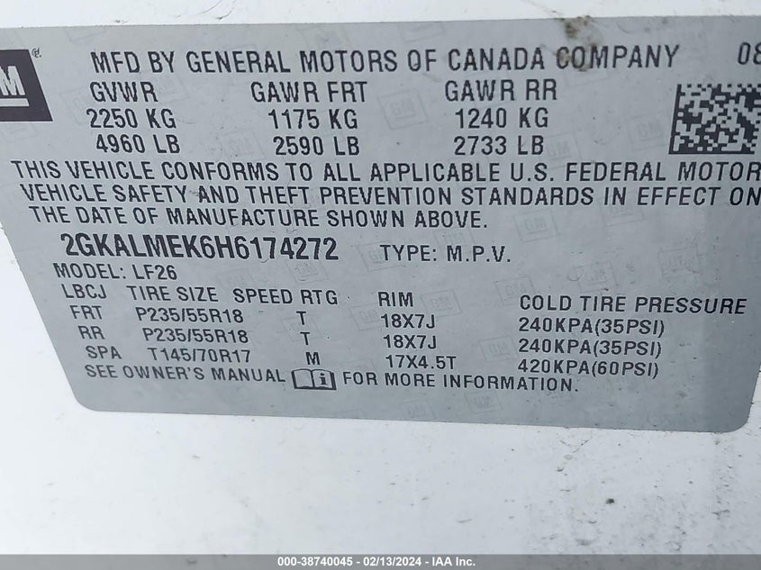 2017 GMC TERRAIN SLE - 2GKALMEK6H6174272