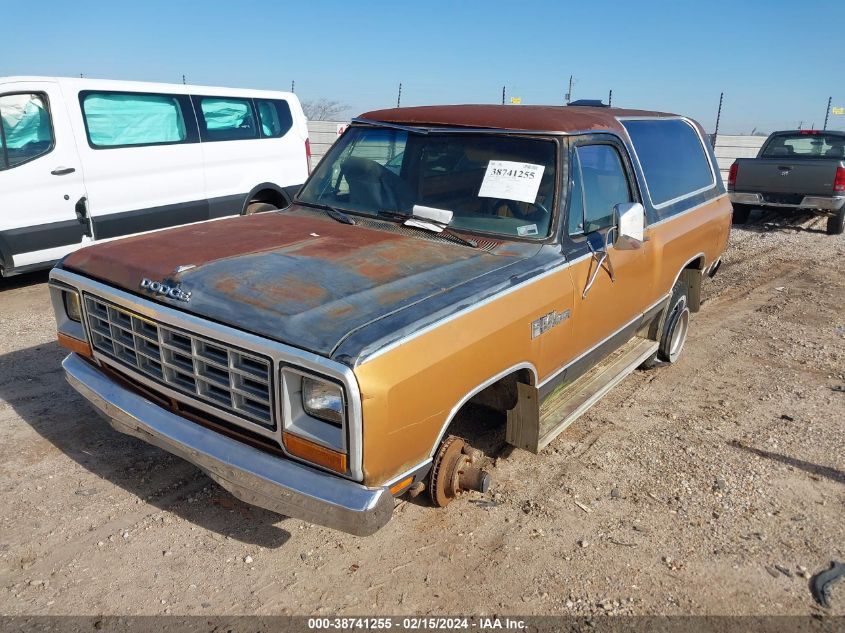 1985 Dodge Ramcharger Aw-100 VIN: 1B4GW12T5FS696150 Lot: 38741255