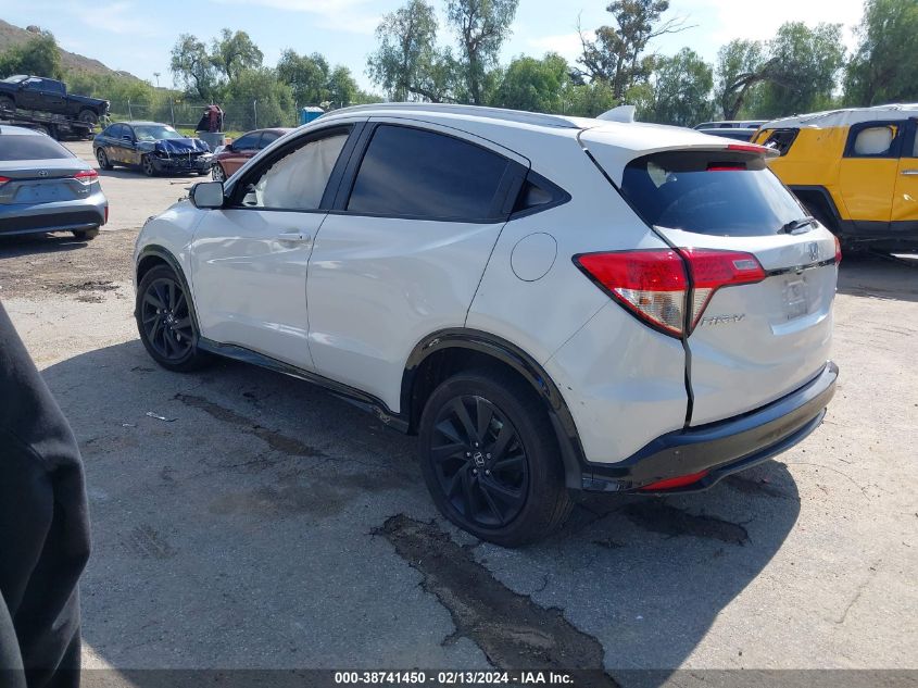 2022 Honda Hr-V Awd Sport VIN: 3CZRU6H10NM705598 Lot: 38741450