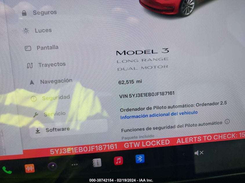 VIN 5YJ3E1EB0JF187161 2018 TESLA MODEL 3 LONG RANGE/PERFORMANCE