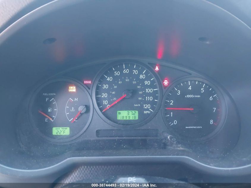 2006 Subaru Impreza 2.5I VIN: JF1GG67606G800567 Lot: 38744493