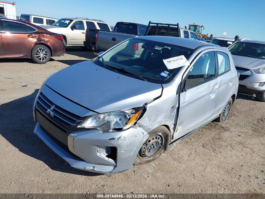 2022 MITSUBISHI MIRAGE 1.2L I-3 DOHC, VVT, (VIN: ML32AUHJ8NH002956