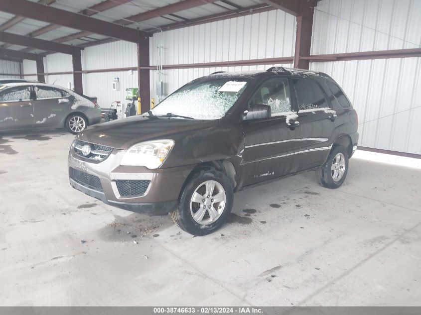 2010 Kia Sportage Lx VIN: KNDKG3A4XA7668811 Lot: 38746633