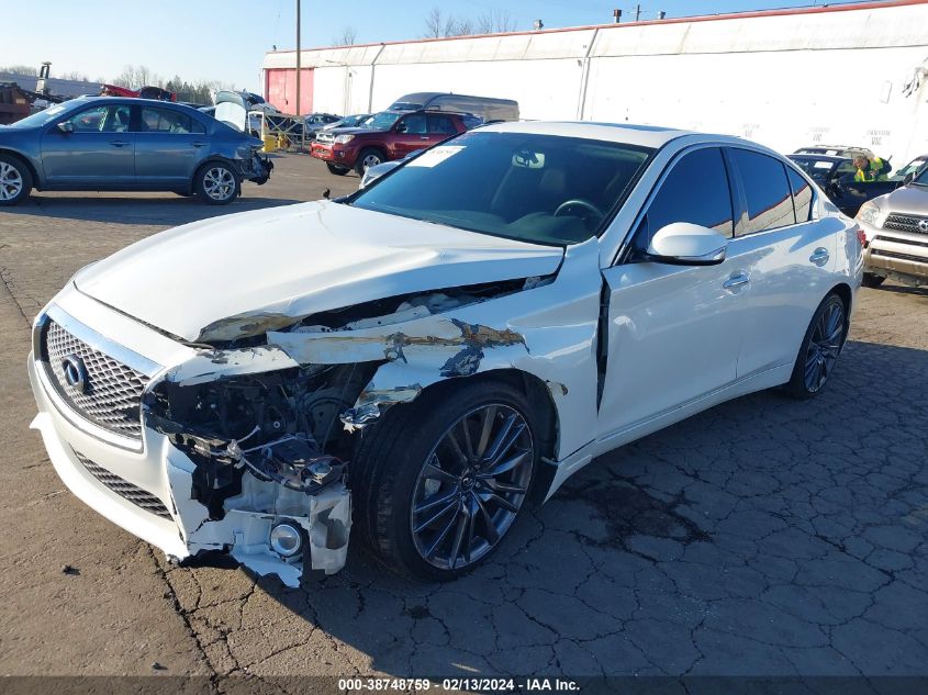 2016 Infiniti Q50 3.0T Red Sport 400 VIN: JN1FV7AP8GM421485 Lot: 40729471