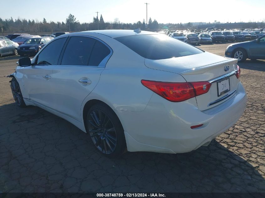 2016 Infiniti Q50 3.0T Red Sport 400 VIN: JN1FV7AP8GM421485 Lot: 40729471