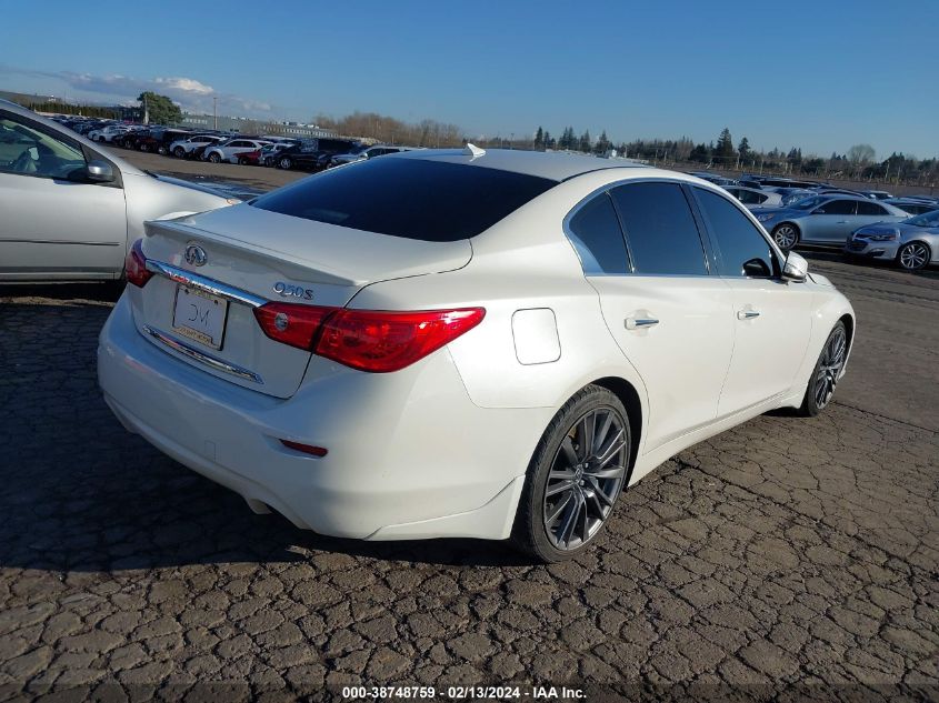 2016 Infiniti Q50 3.0T Red Sport 400 VIN: JN1FV7AP8GM421485 Lot: 40729471