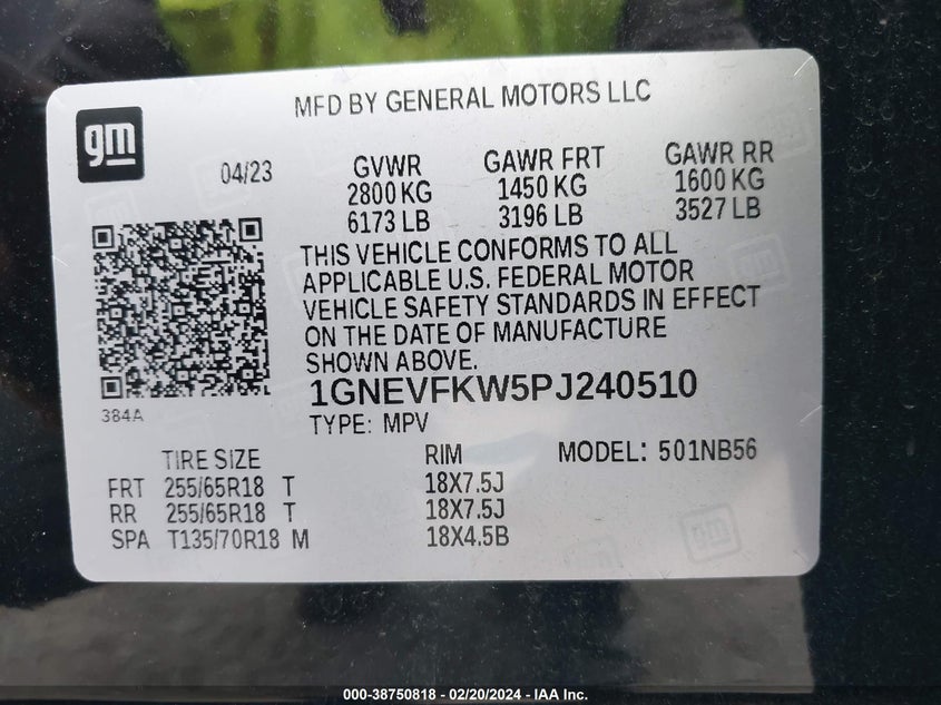 2023 CHEVROLET TRAVERSE LS - 1GNEVFKW5PJ240510