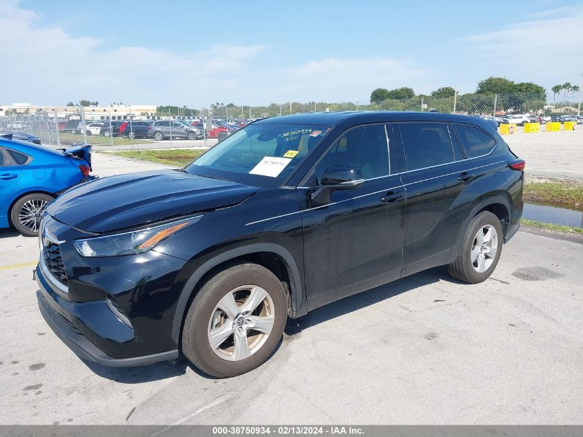 2022 Toyota Highlander L VIN: 5TDCZRAH0NS101572 Lot: 38750934