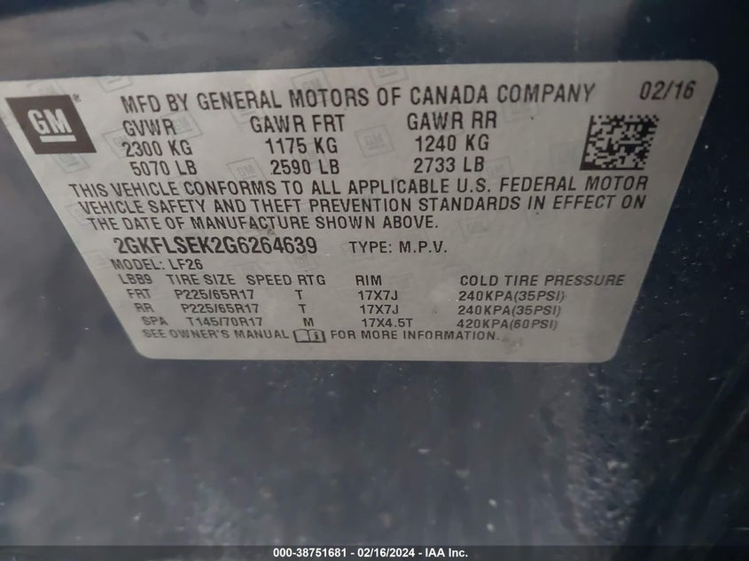 2016 GMC TERRAIN SLE-1 - 2GKFLSEK2G6264639