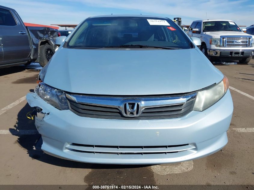 2012 Honda Civic Lx VIN: 2HGFB2F55CH535295 Lot: 38751974