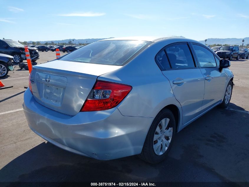 2012 Honda Civic Lx VIN: 2HGFB2F55CH535295 Lot: 38751974