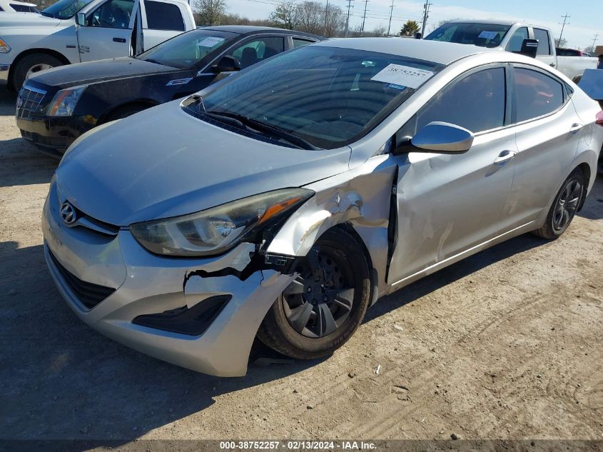 2016 Hyundai Elantra Se VIN: KMHDH4AE3GU479248 Lot: 38752257