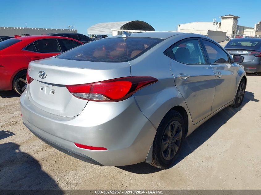 2016 Hyundai Elantra Se VIN: KMHDH4AE3GU479248 Lot: 38752257