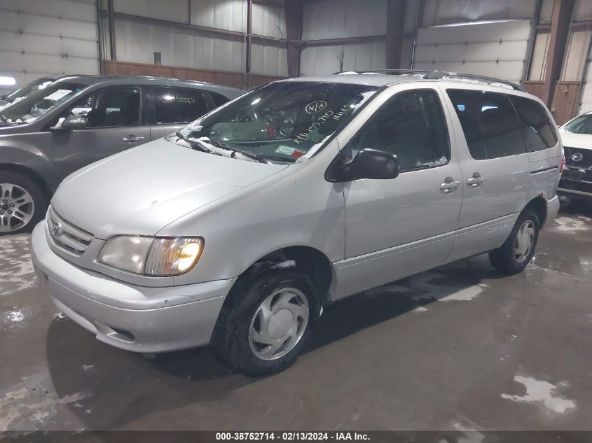 2002 Toyota Sienna Le VIN: 4T3ZF13C72U502410 Lot: 38752714