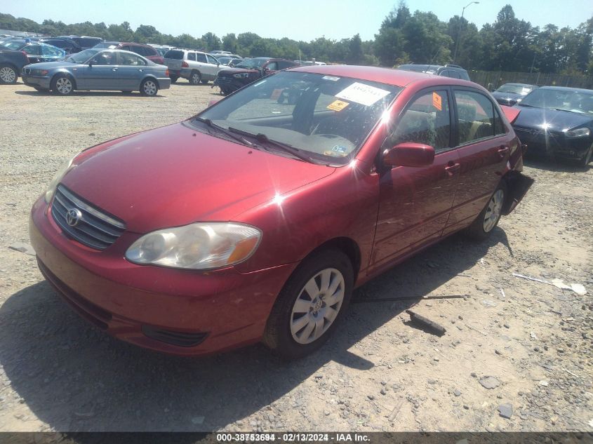 2003 Toyota Corolla Le VIN: 2T1BR38E23C103902 Lot: 38753694