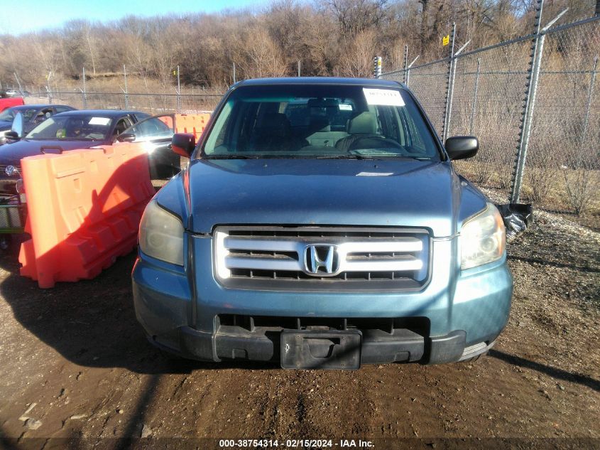 2007 Honda Pilot Lx VIN: 5FNYF281X7B018608 Lot: 38754314