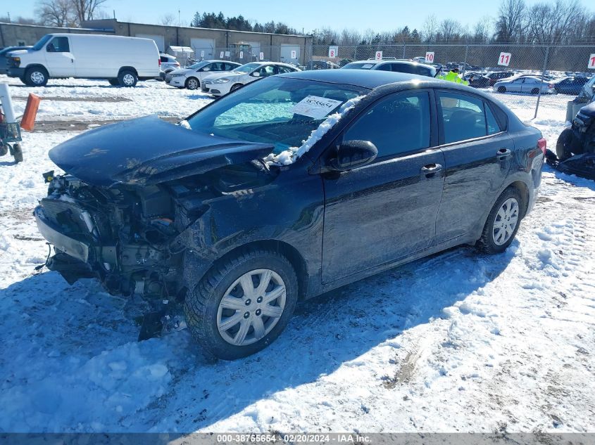 2022 Kia Rio Lx VIN: 3KPA24AD8NE484652 Lot: 38755654