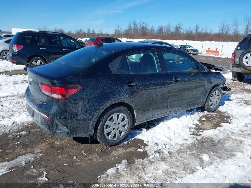 2022 Kia Rio Lx VIN: 3KPA24AD8NE484652 Lot: 38755654