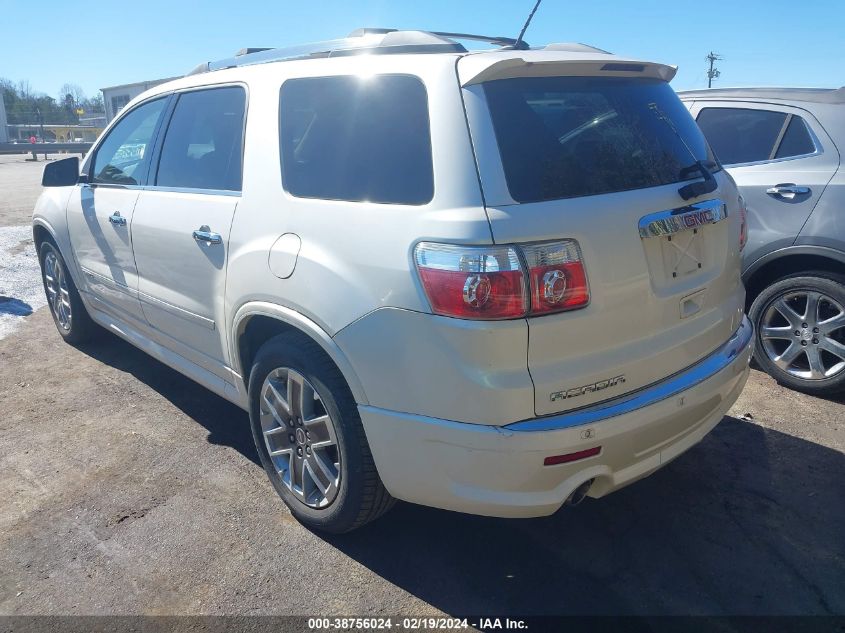 2012 GMC Acadia Denali VIN: 1GKKRTED1CJ367018 Lot: 38756024