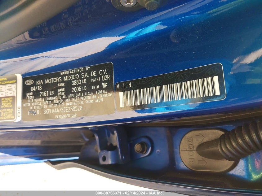 2018 KIA FORTE LX - 3KPFK4A73JE258528