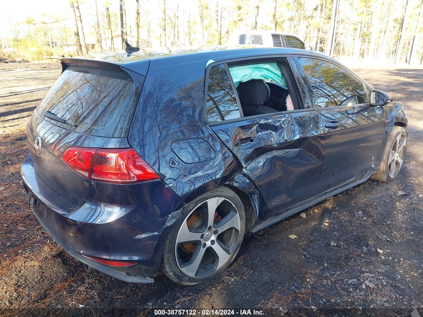 2017 VOLKSWAGEN GOLF GTI AUTOBAHN 4-DOOR/S 4-DOOR/SE 4-DOOR/SPORT 4-DOOR - 3VW4T7AUXHM025447