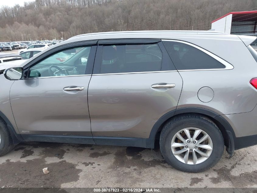 2018 Kia Sorento 2.4L Lx VIN: 5XYPGDA33JG358621 Lot: 38757923