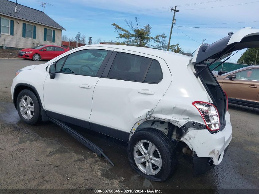 2020 Chevrolet Trax Fwd Ls VIN: KL7CJKSB8LB058576 Lot: 38758345