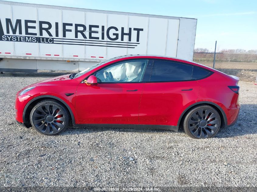 2023 Tesla Model Y Awd/Performance Dual Motor All-Wheel Drive VIN: 7SAYGDEF9PF646672 Lot: 38759538