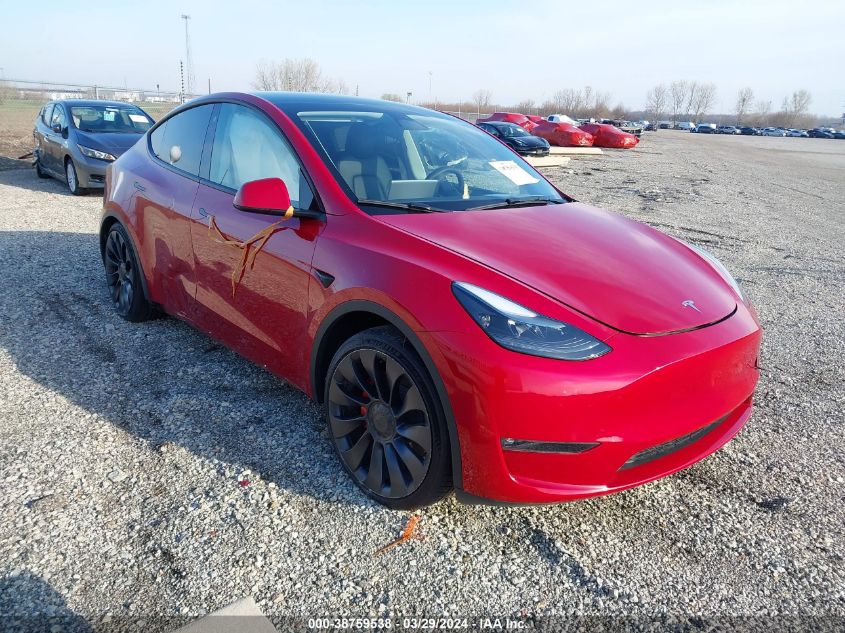 2023 Tesla Model Y Awd/Performance Dual Motor All-Wheel Drive VIN: 7SAYGDEF9PF646672 Lot: 38759538