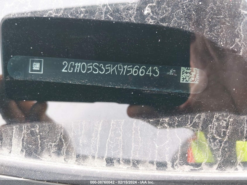 VIN 2G1105S35K9156643 2019 CHEVROLET IMPALA PREMIER