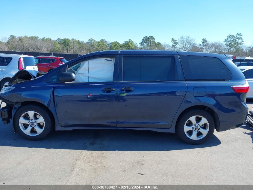 2018 Toyota Sienna L 7 Passenger VIN: 5TDZZ3DC5JS924208 Lot: 38760427