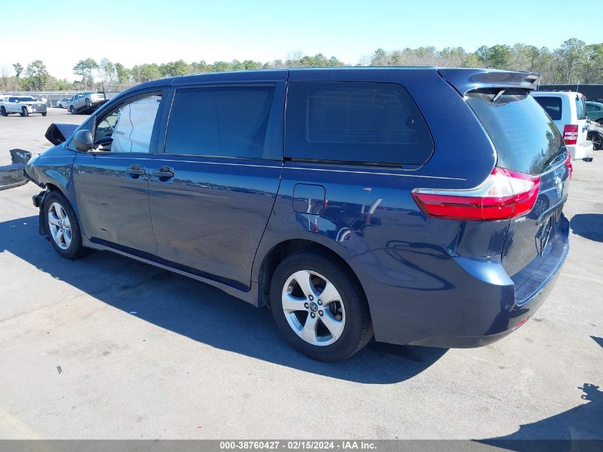 2018 Toyota Sienna L 7 Passenger VIN: 5TDZZ3DC5JS924208 Lot: 38760427