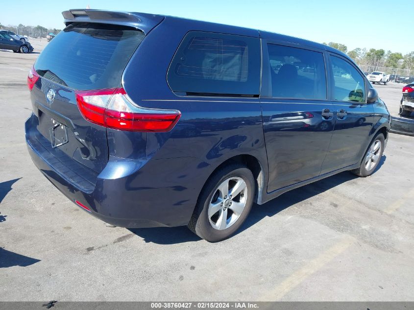 2018 Toyota Sienna L 7 Passenger VIN: 5TDZZ3DC5JS924208 Lot: 38760427