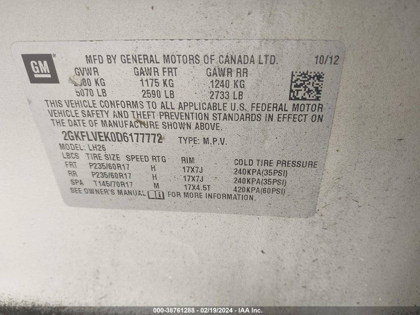 2013 GMC TERRAIN SLT-1 - 2GKFLVEK0D6177772