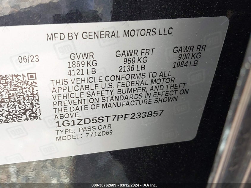 2023 CHEVROLET MALIBU FWD 1LT - 1G1ZD5ST7PF233857