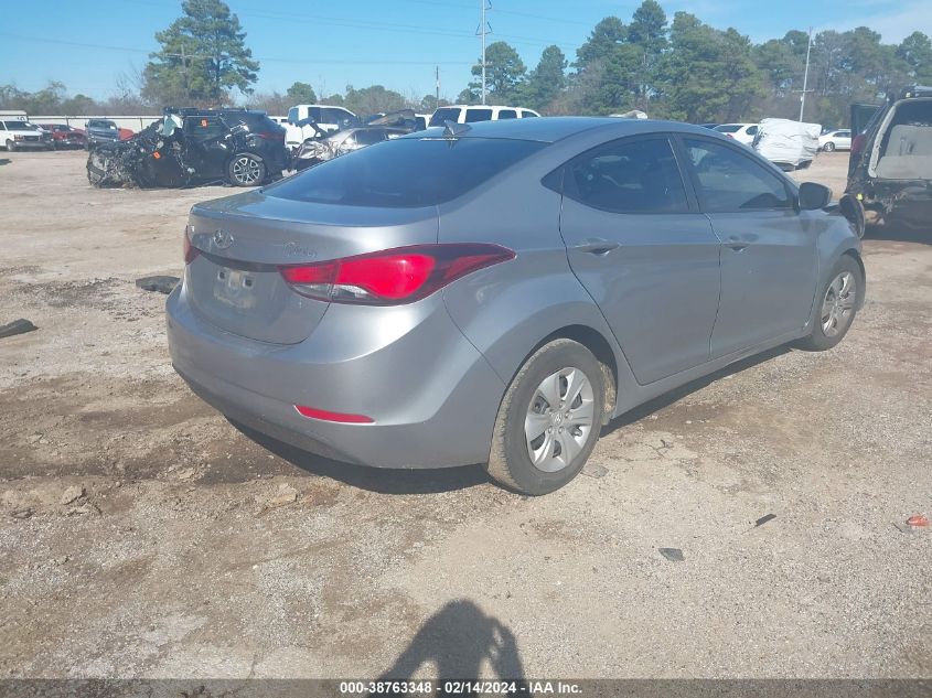 VIN 5NPDH4AE2GH782813 2016 HYUNDAI ELANTRA no.4