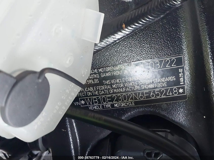 2022 BMW S 1000 RR - WB10E2302N6F65248