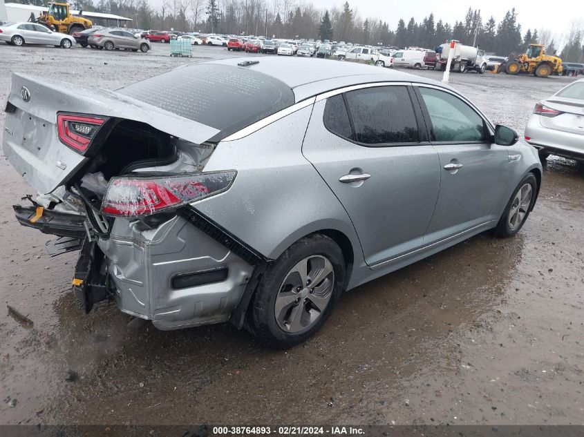 2014 Kia Optima Hybrid Lx VIN: KNAGM4AD3E5070501 Lot: 38764893