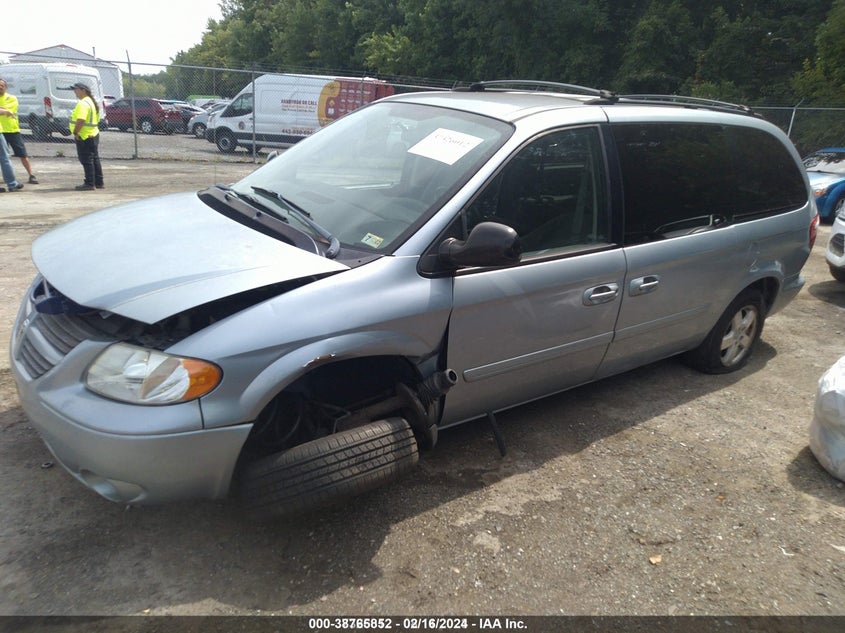 2006 Dodge Grand Caravan Sxt blue van gasoline 2D8GP44L16R872094 photo #3