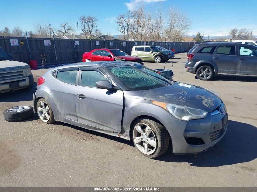 2014 Hyundai Veloster Base W/Black VIN: KMHTC6AD4EU186078 Lot: 38765882