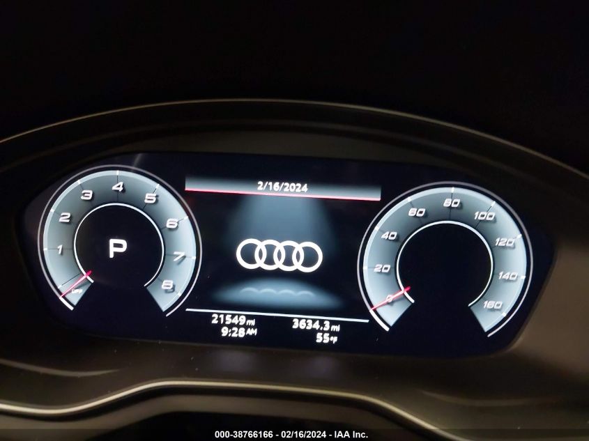 2021 Audi A5 Premium Plus 45 Tfsi Quattro S Tronic VIN: WAUTAAF54MA025824 Lot: 38766166